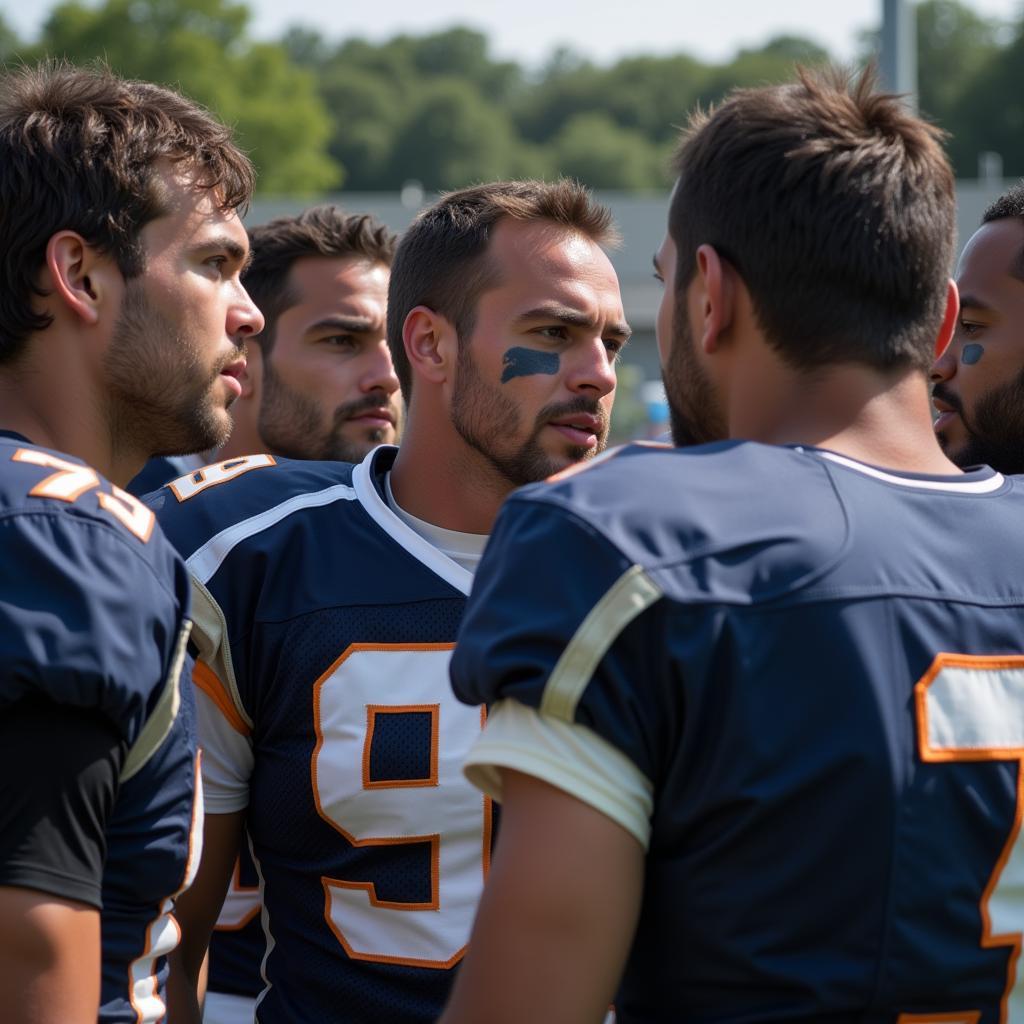 Football Team Huddle