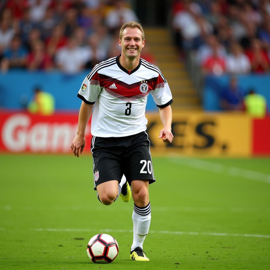 Lukas Podolski celebrating a goal