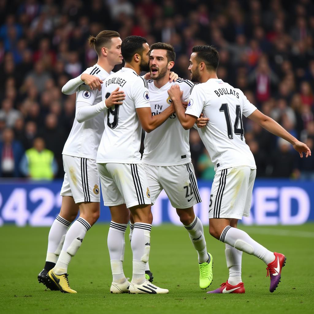 Real Madrid Celebrating a Goal