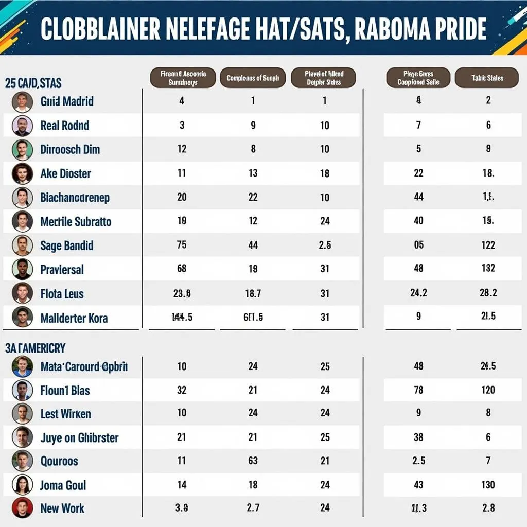 Real Madrid FO4 Player Stats Comparison