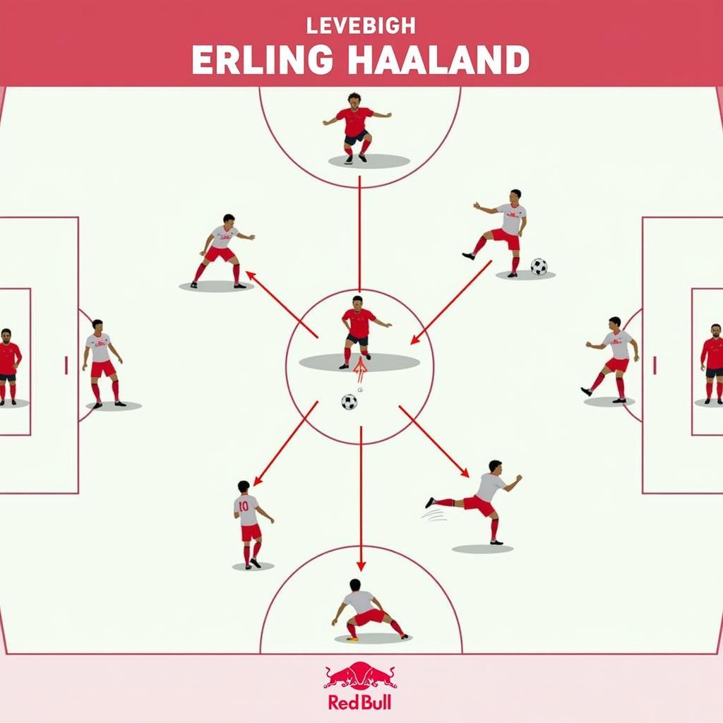 Red Bull Leipzig Attacking Formation with Haaland