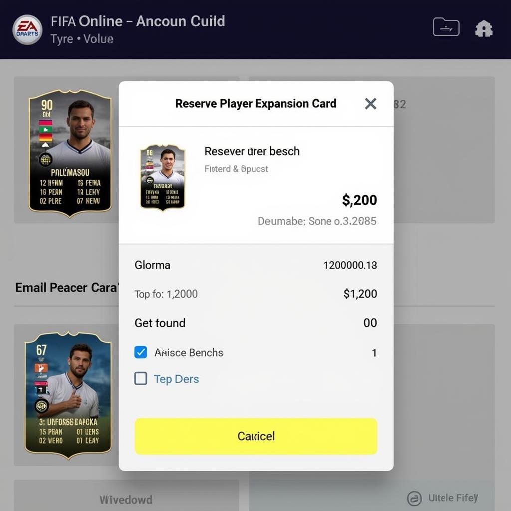 FIFA Online Reserve Player Expansion Cards