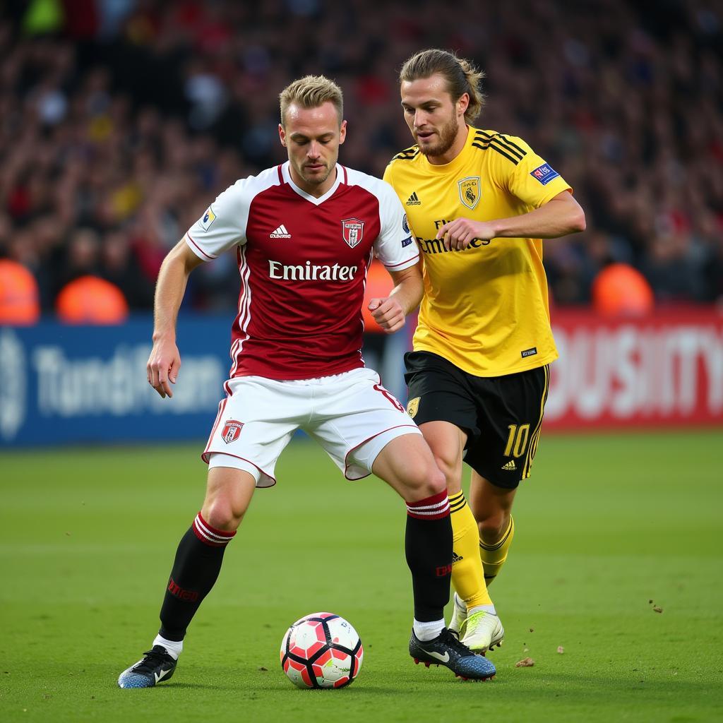 Reus and Haaland connect during a match