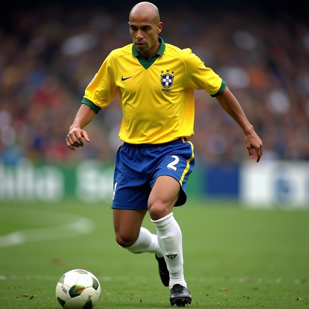 Roberto Carlos taking a free-kick