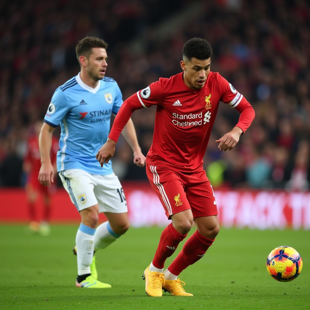 Roberto Firmino displays his impressive ball control skills