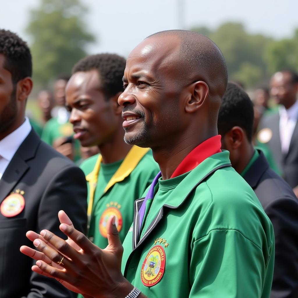 Roger Milla as UN Goodwill Ambassador