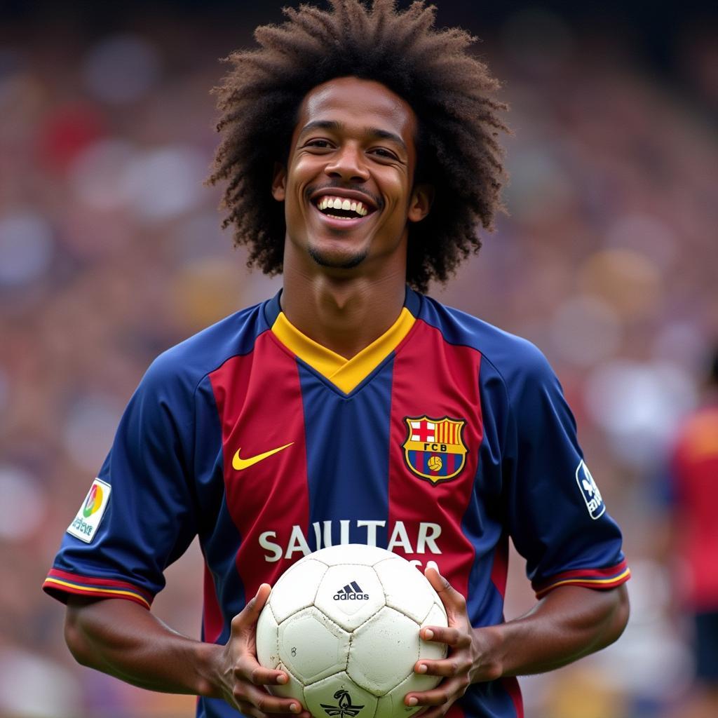 Ronaldinho in Barcelona Jersey