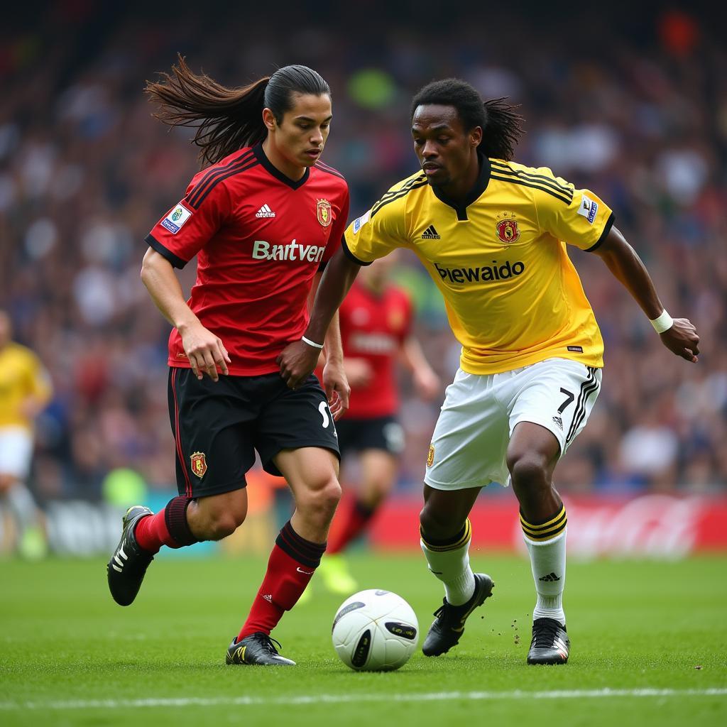 Ronaldinho showcasing his skills 