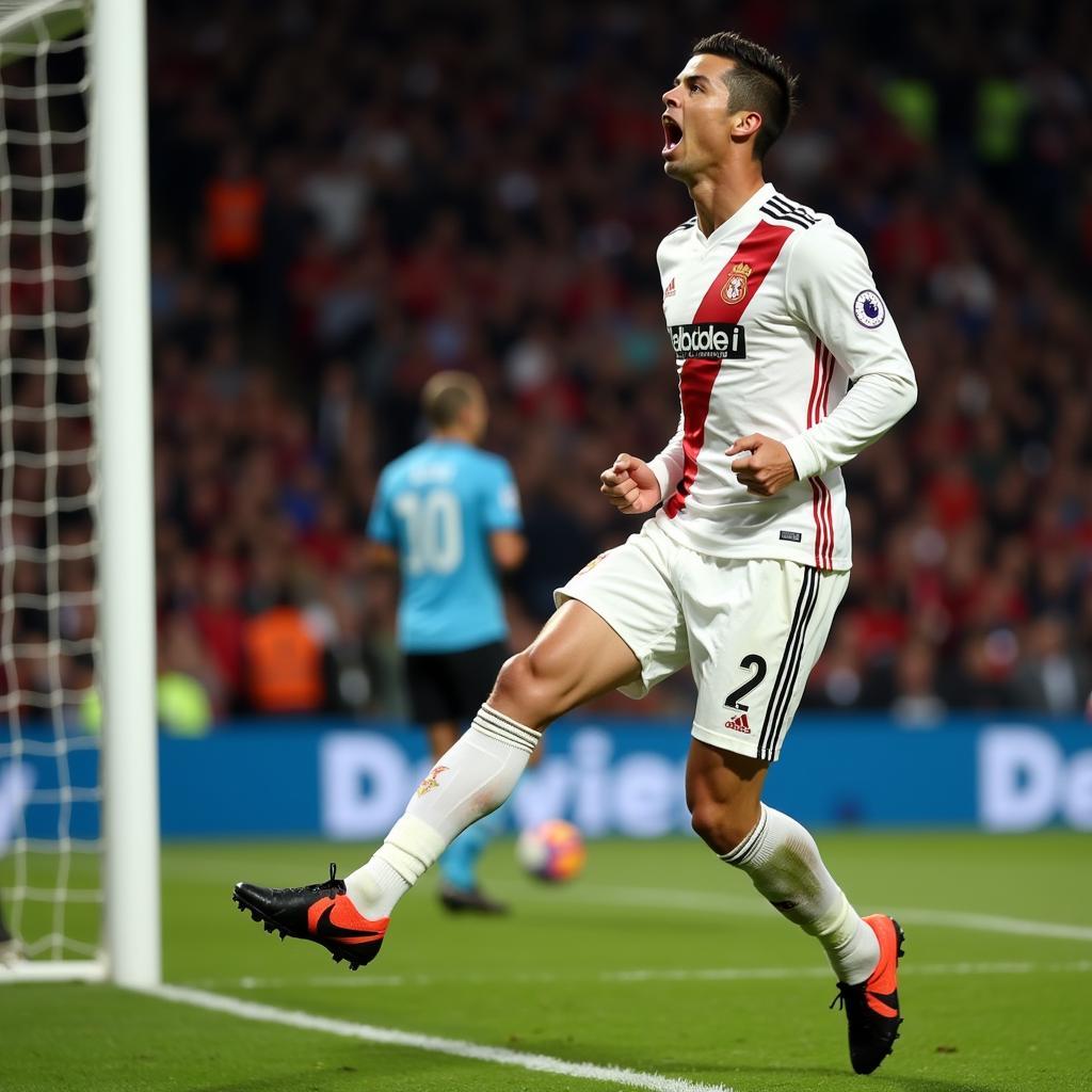 Cristiano Ronaldo celebrating a goal