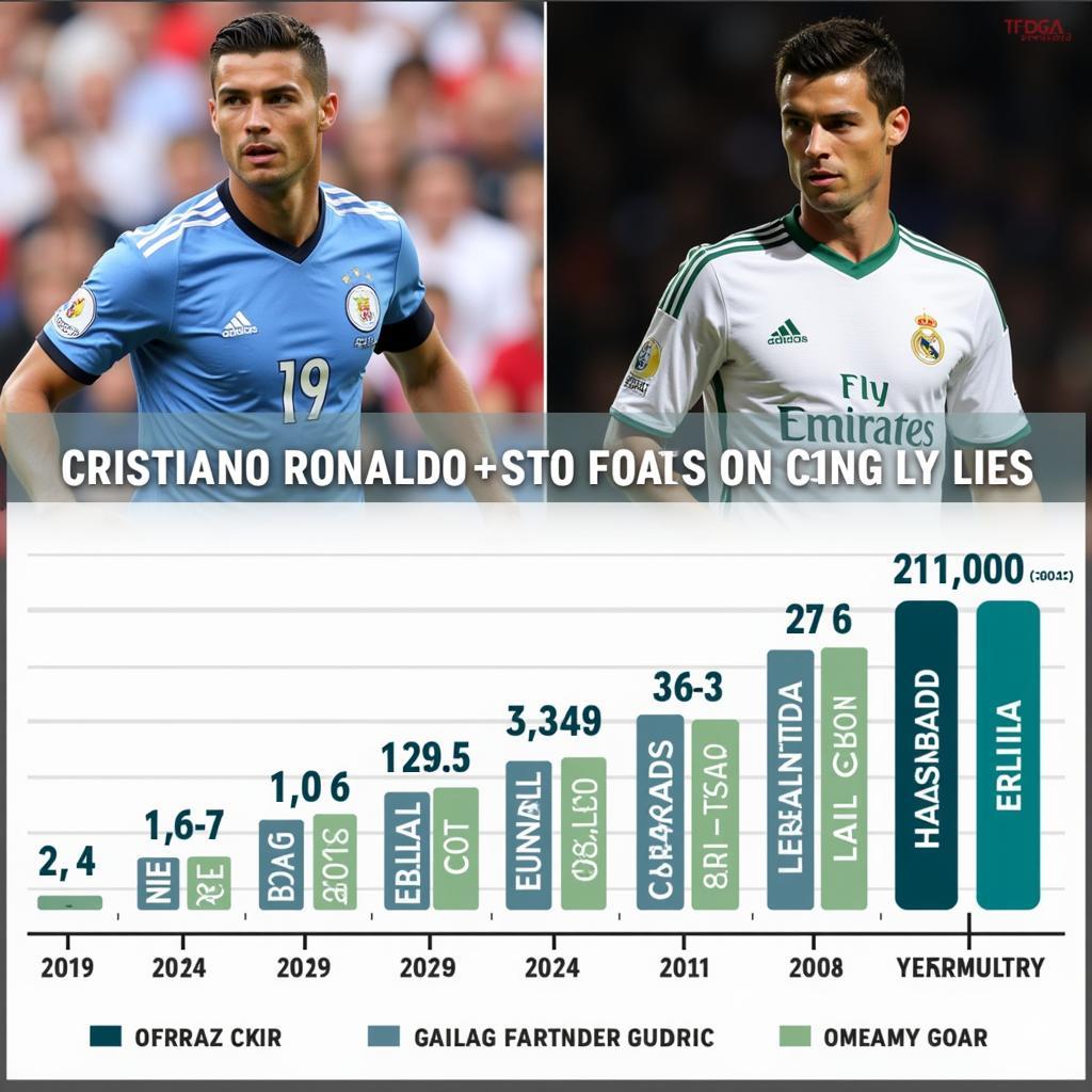 Ronaldo and Haaland Goal Comparison