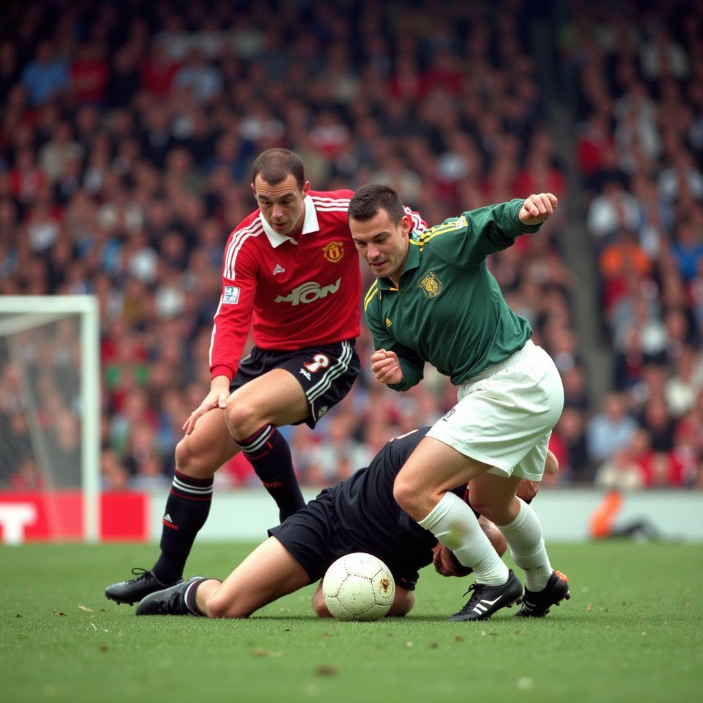 Roy Keane and Alf-Inge Haaland clash in 1997