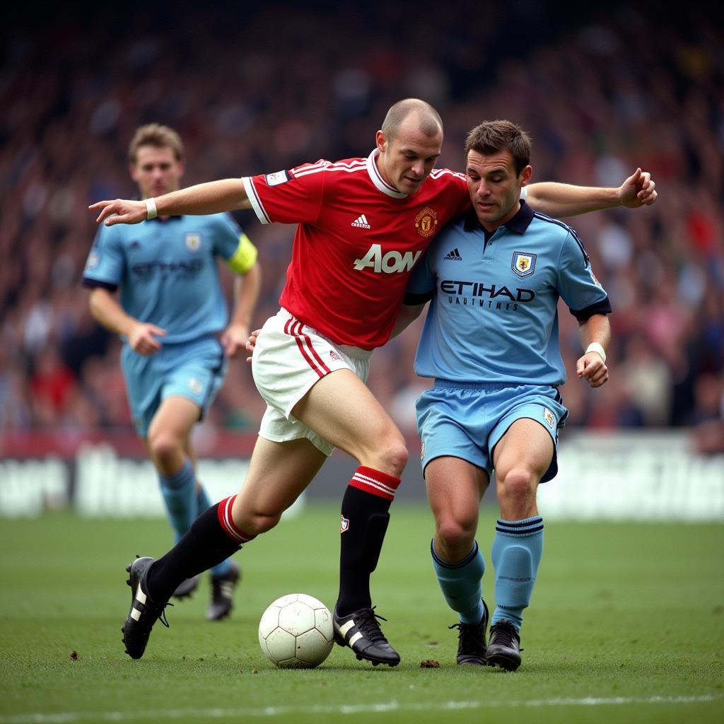 Roy Keane tackling Alf-Inge Haaland