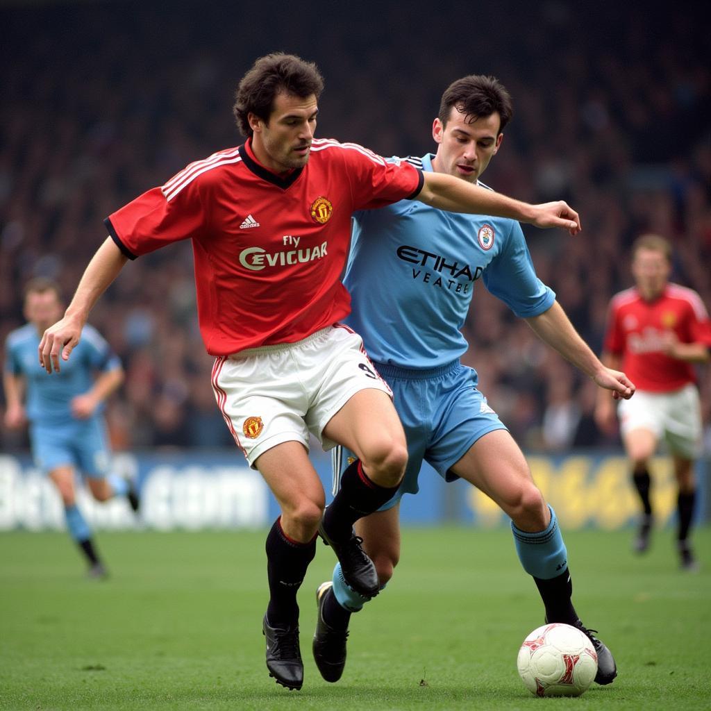 Roy Keane tackles Alf-Inge Haaland