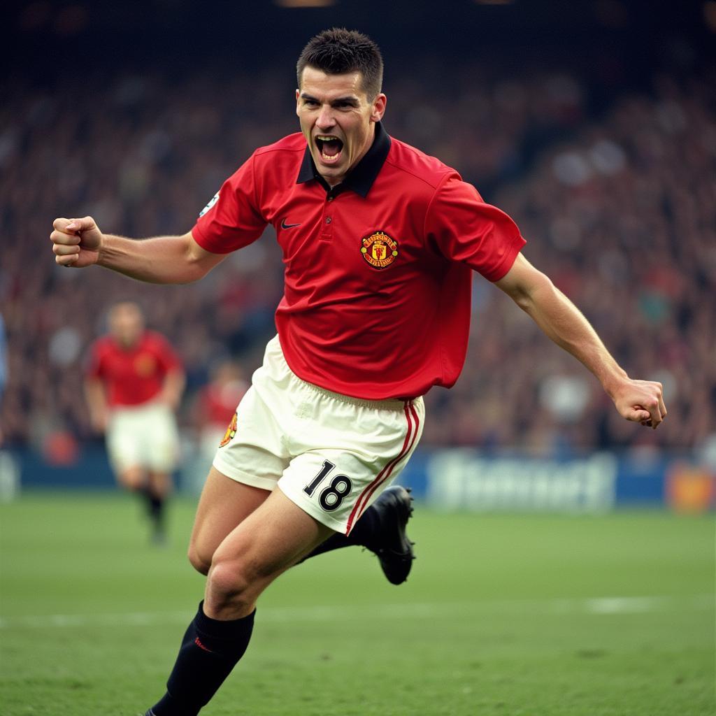 Roy Keane Manchester United Celebration