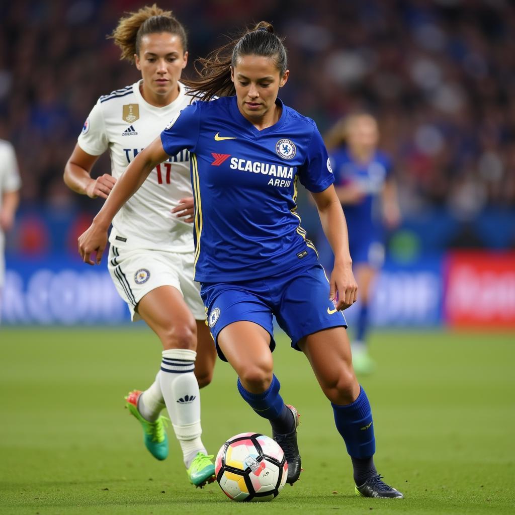 Sam Kerr in action for Chelsea.