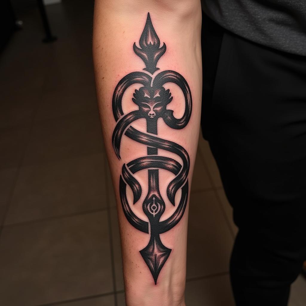 Sankofa symbol tattoo Memphis Depay