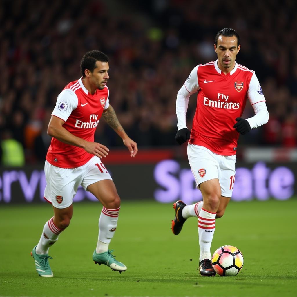 Santi Cazorla in Arsenal's 2015 kit