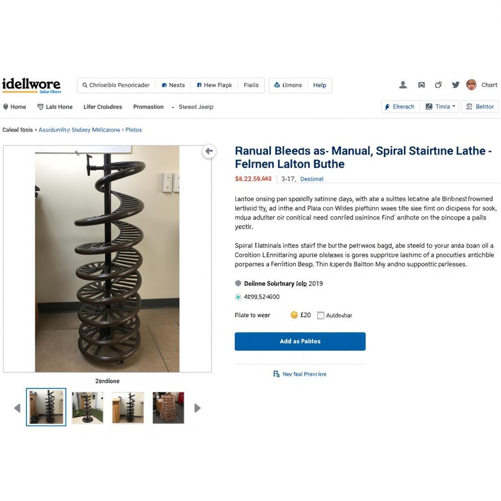 Selling a Manual Spiral Staircase Lathe Online