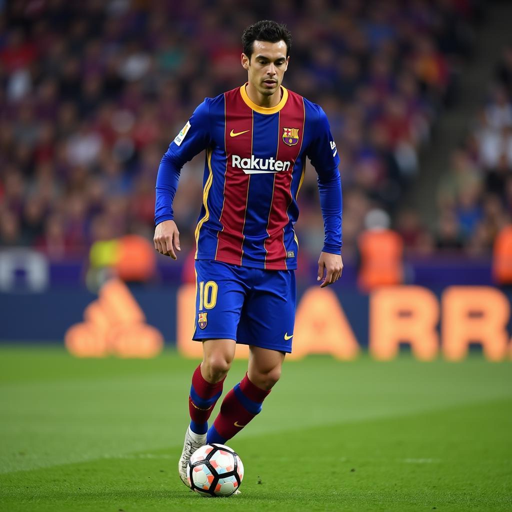 Sergio Busquets controlling the midfield for Barcelona