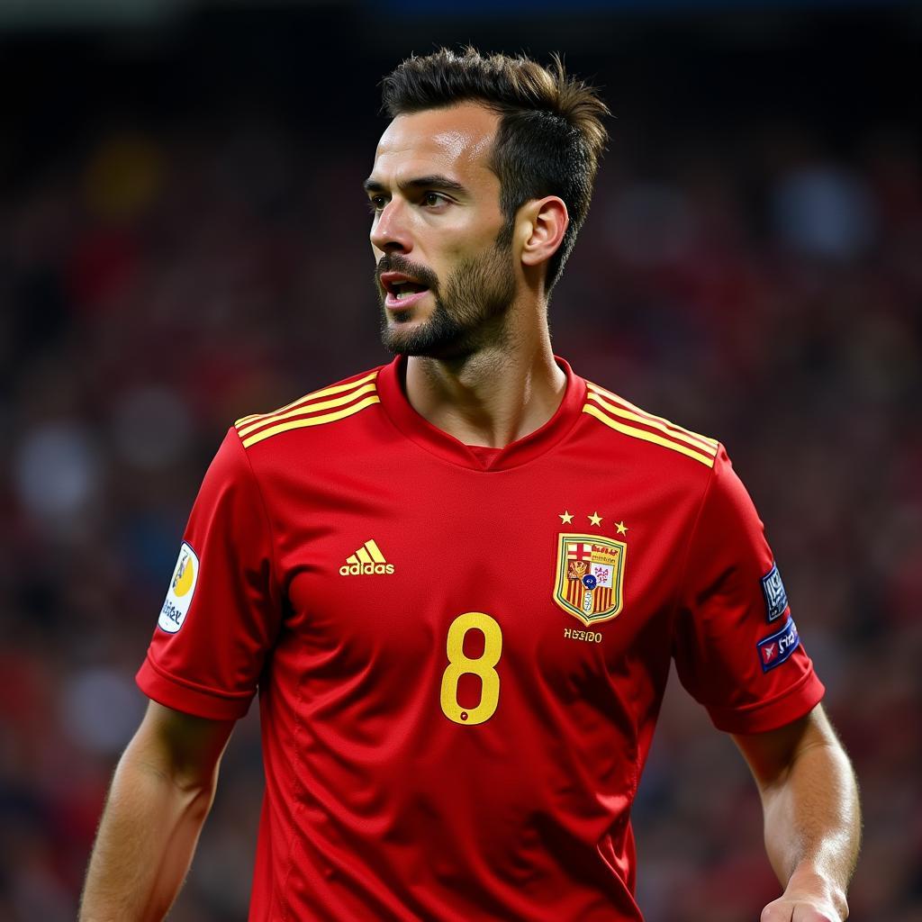 Sergio Busquets representing the Spanish national team