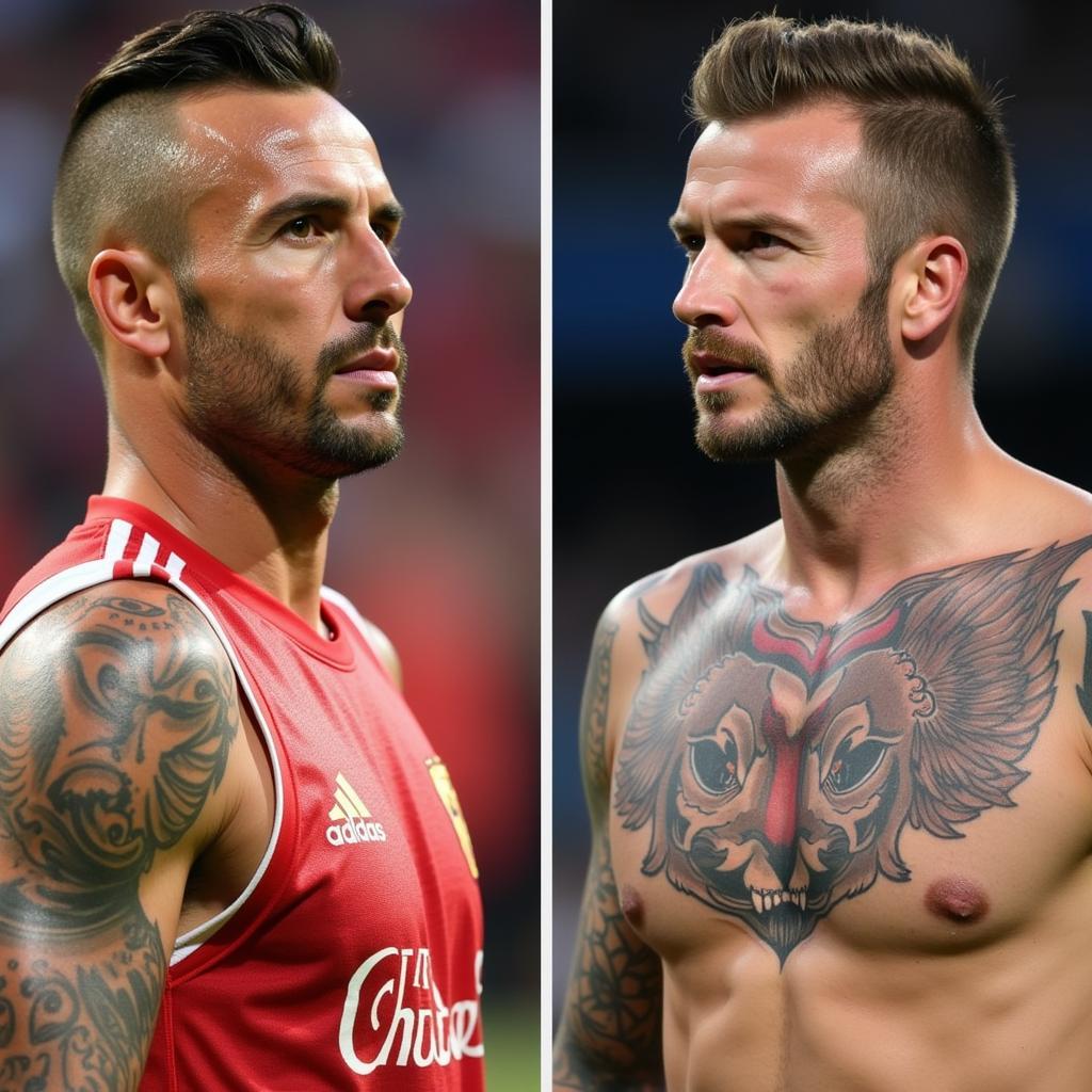 Sergio Ramos and David Beckham Tattoos