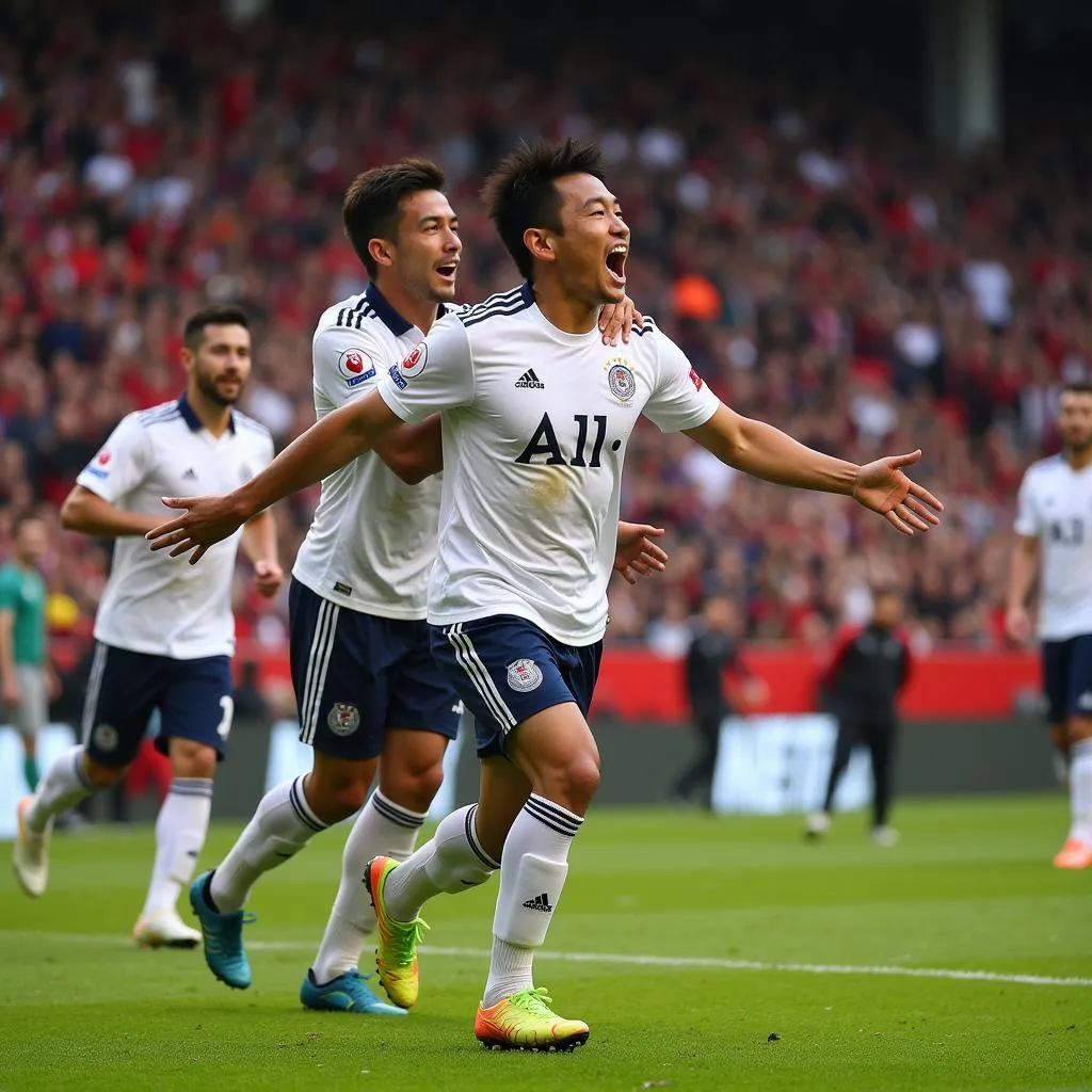 Shinji Ono Celebrates a Goal