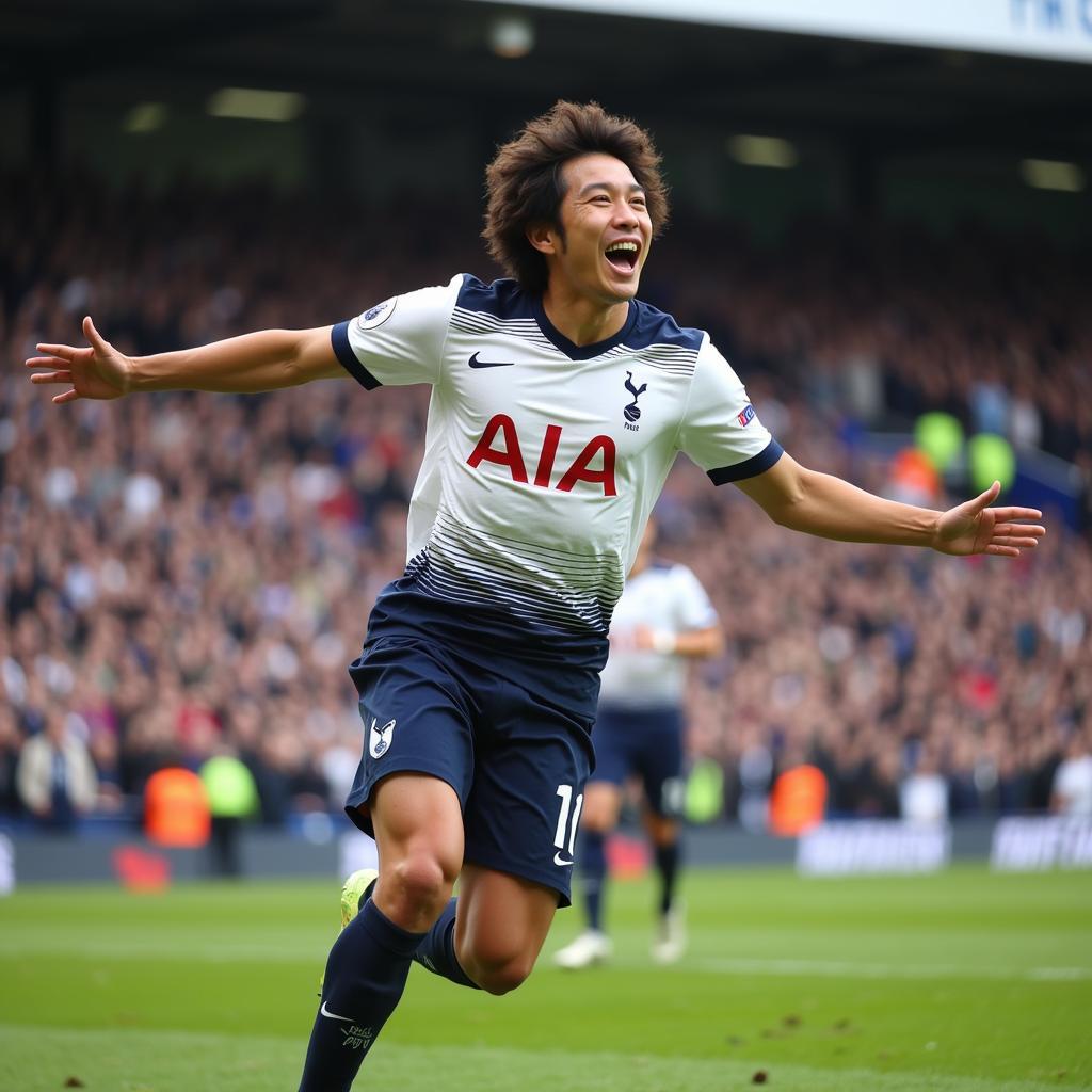 Son Heung-min Celebrating a Goal