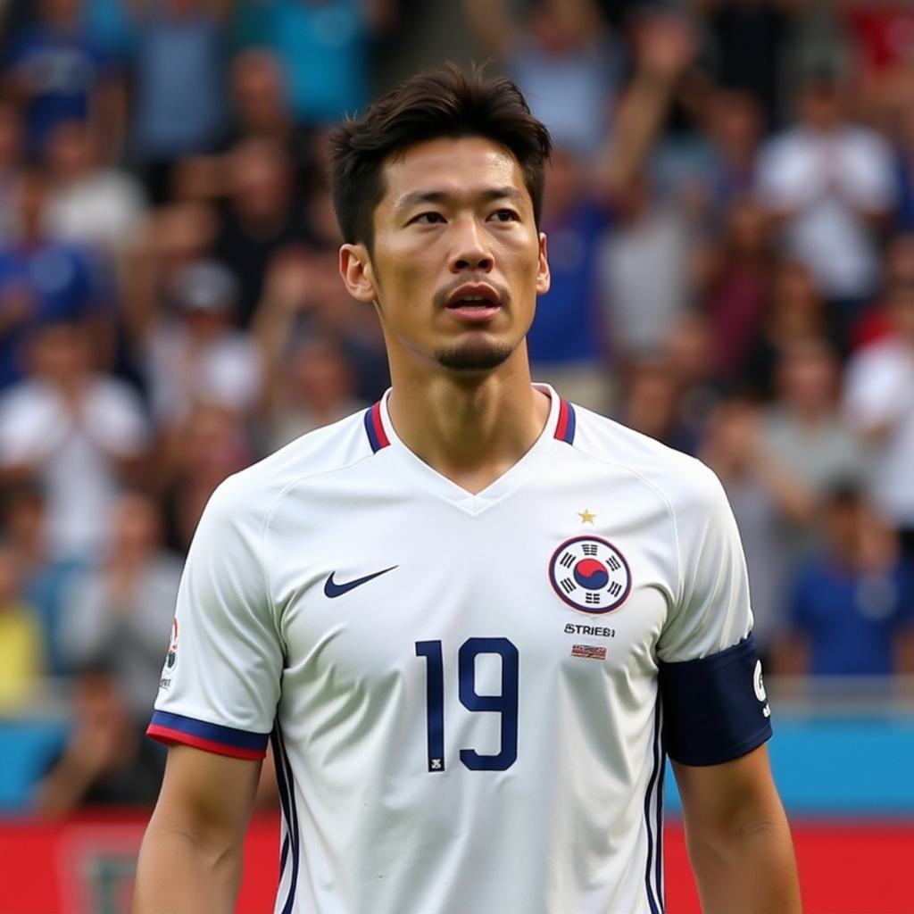 Son Heung-min captaining the South Korean national team