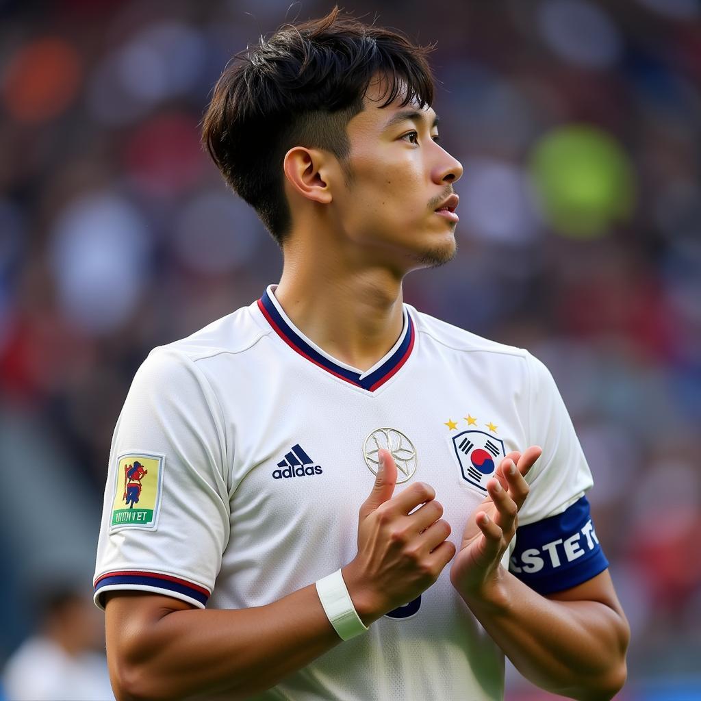 Son Heung-min captains the South Korean national team