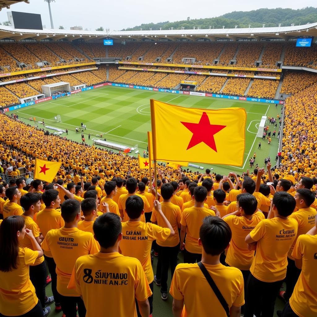 Song Lam Nghe An fans fill the Vinh Stadium