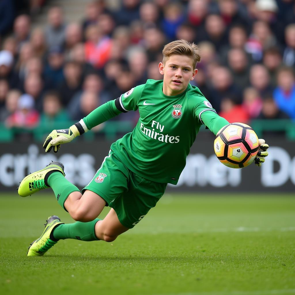 Southampton goalkeeper training session