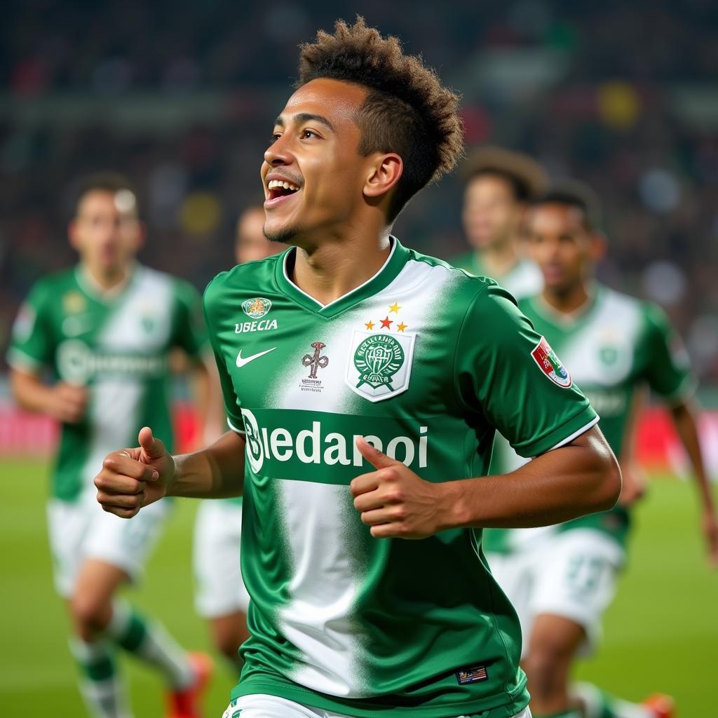 Sporting Lisbon Young Player Celebrating a Goal