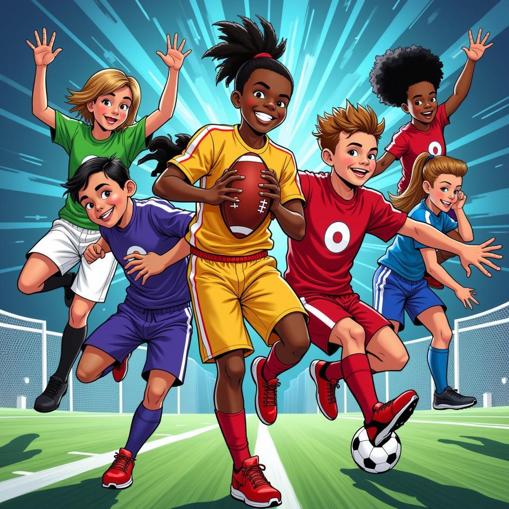 Super Football Kids Comic Book Team