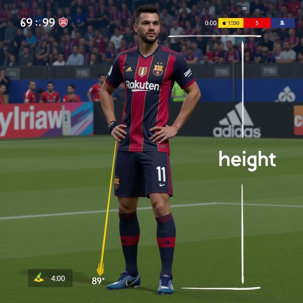 The tallest player in Dream League Soccer 2019.