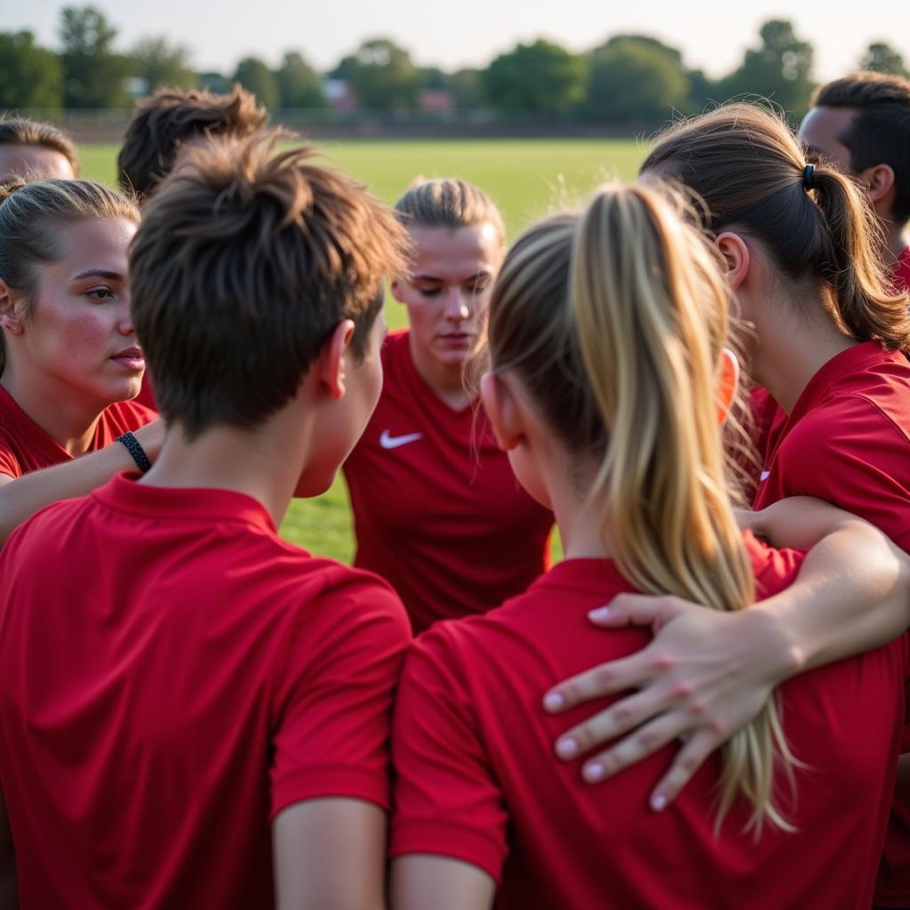 Soccer Team Huddle