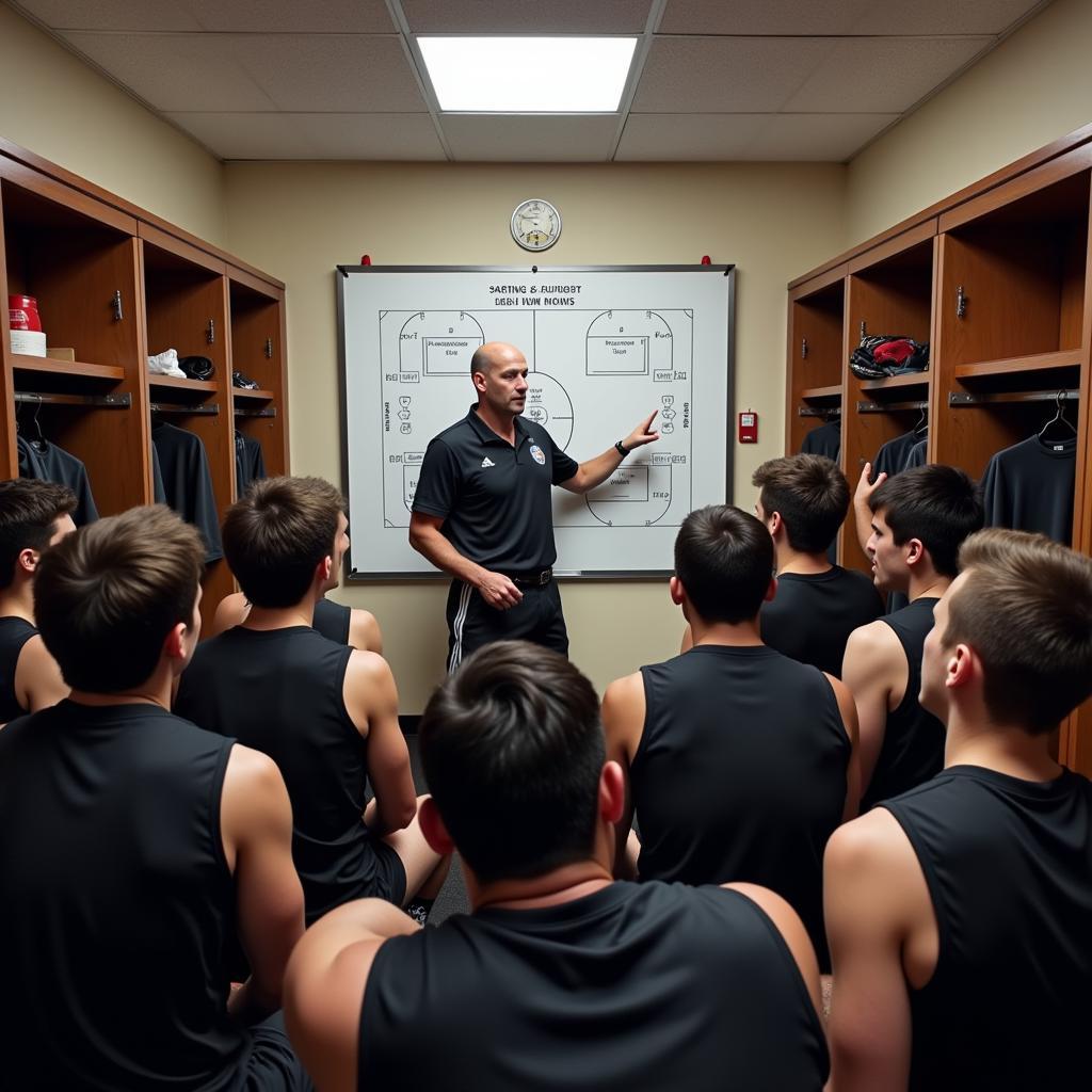 Team Meeting in the Locker Room