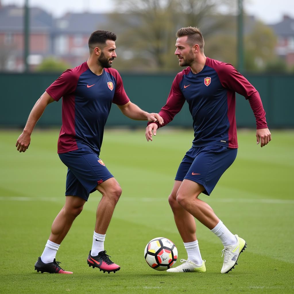 Thai gay football couple training together