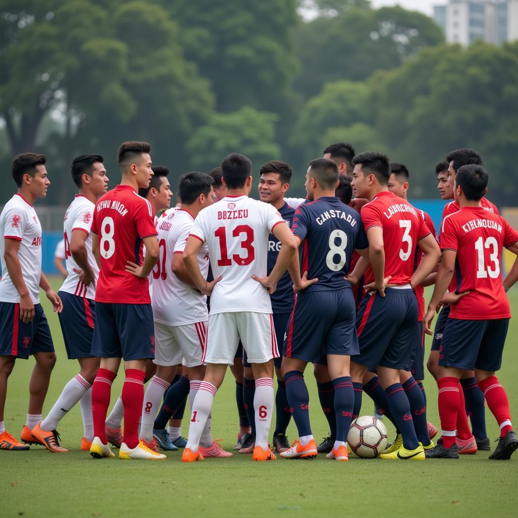 Amateur football match in Thai Nguyen turns violent