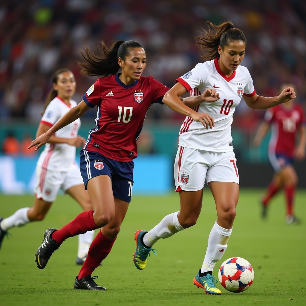 Thailand Women's National Team in Match Action