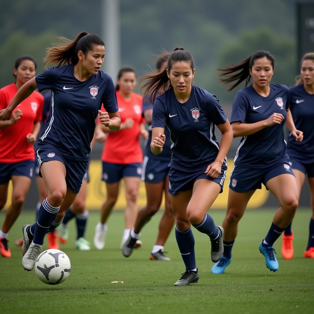 Thailand Women's National Football Team Training Session