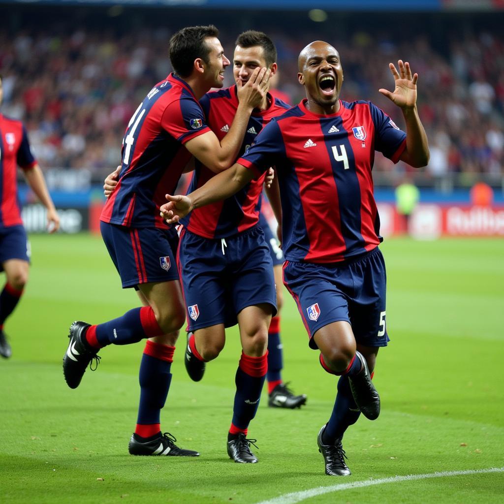 Thierry Henry scoring for France in the 2002 World Cup