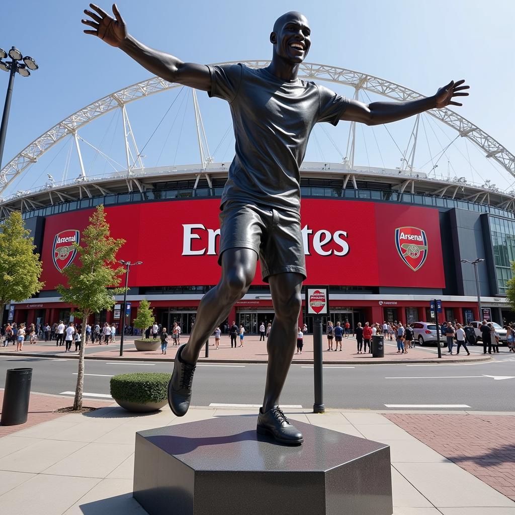 Thierry Henry statue outside Emirates Stadium