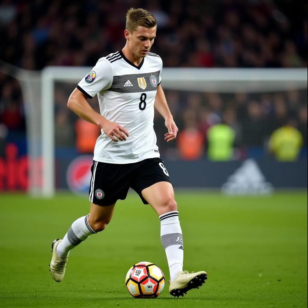 Toni Kroos representing the German national team