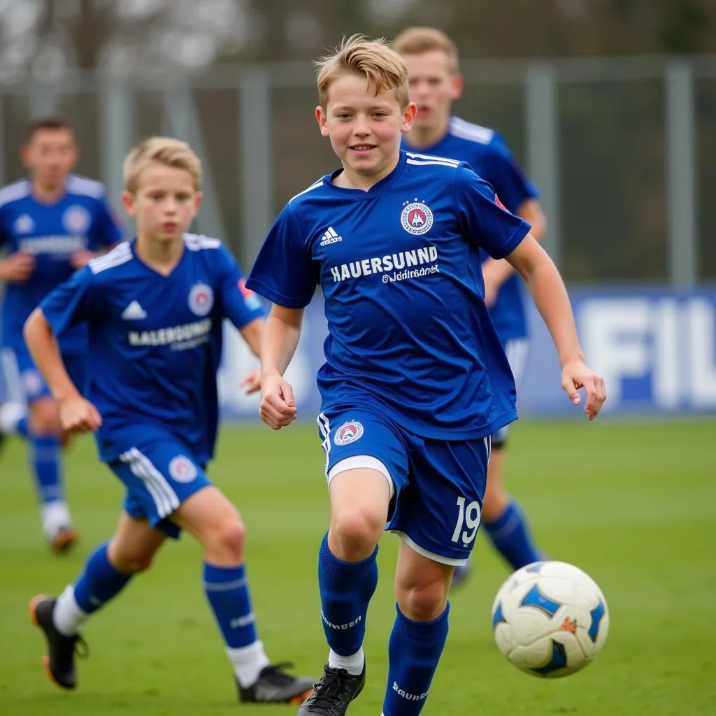 Torbjørn Haaland as a young player in FK Haugesund youth team.