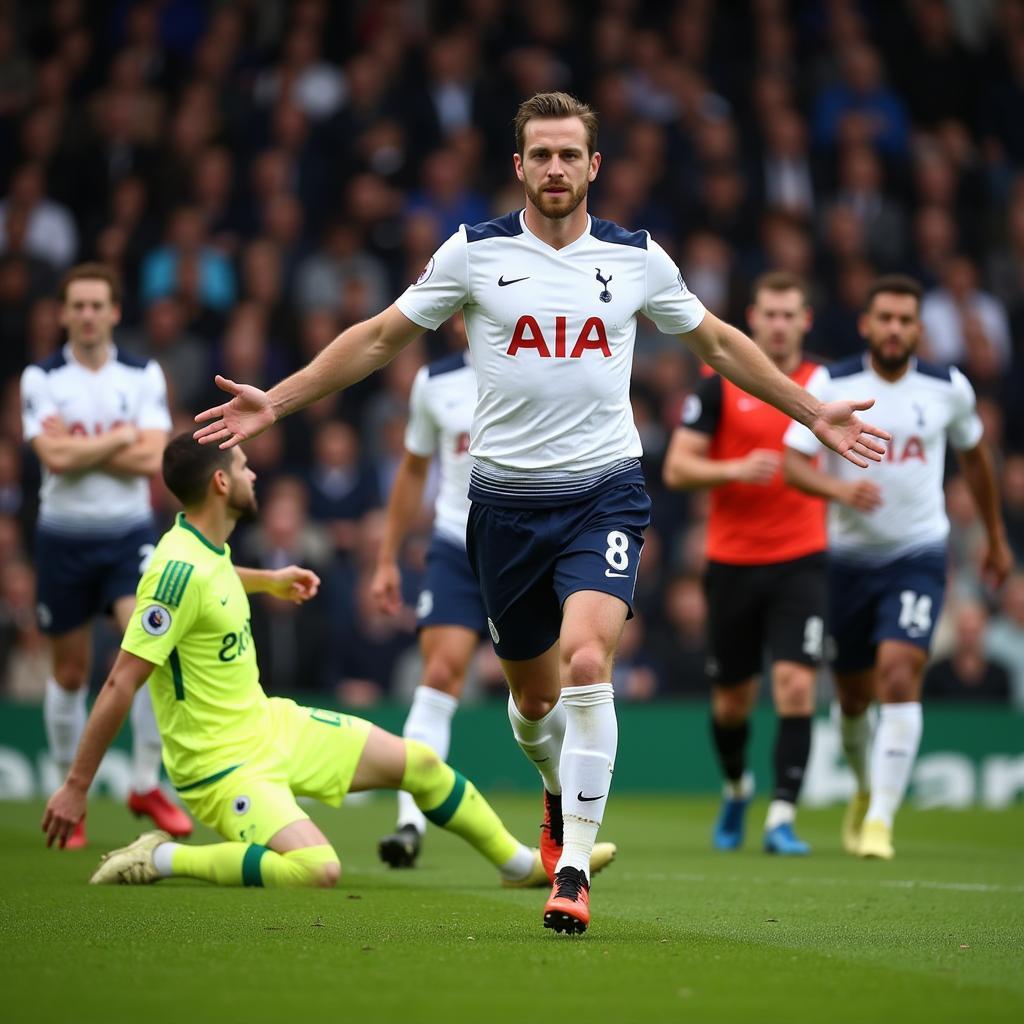 Harry Kane Scores Penalty Against Newcastle