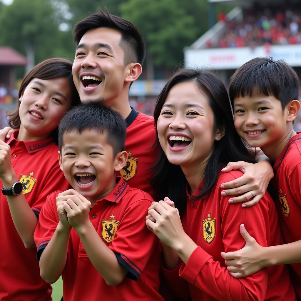 Tuan Anh's family supporting him throughout his career