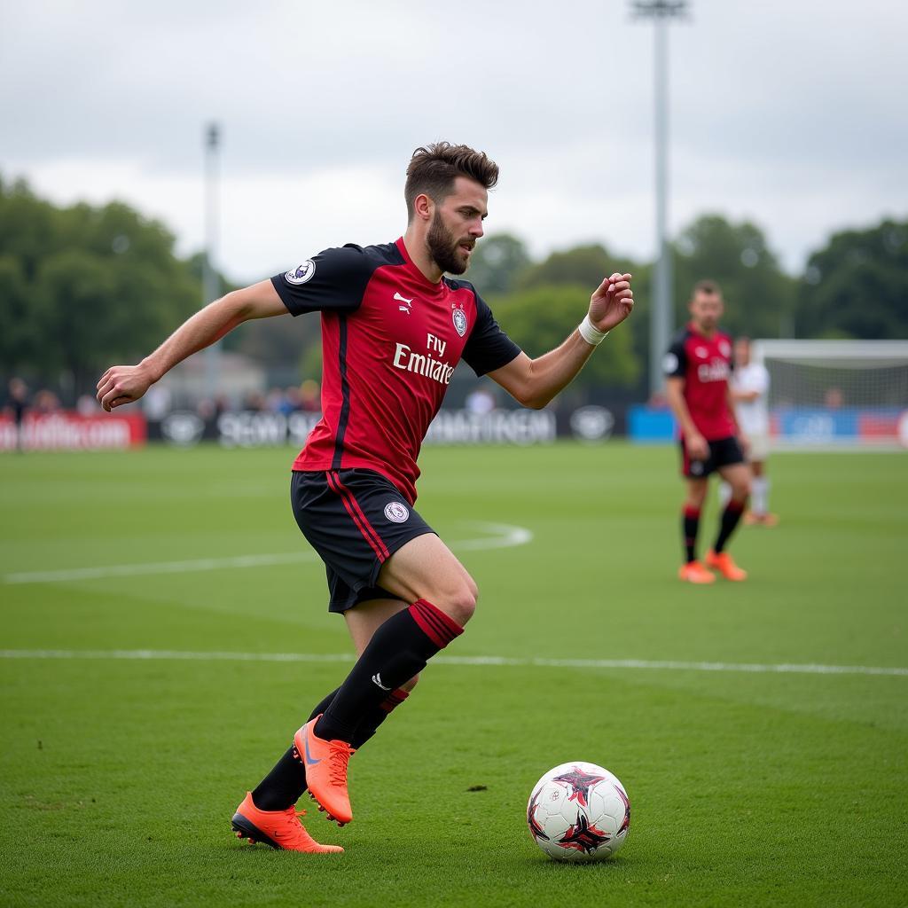 U23 Player Executing Precise Pass