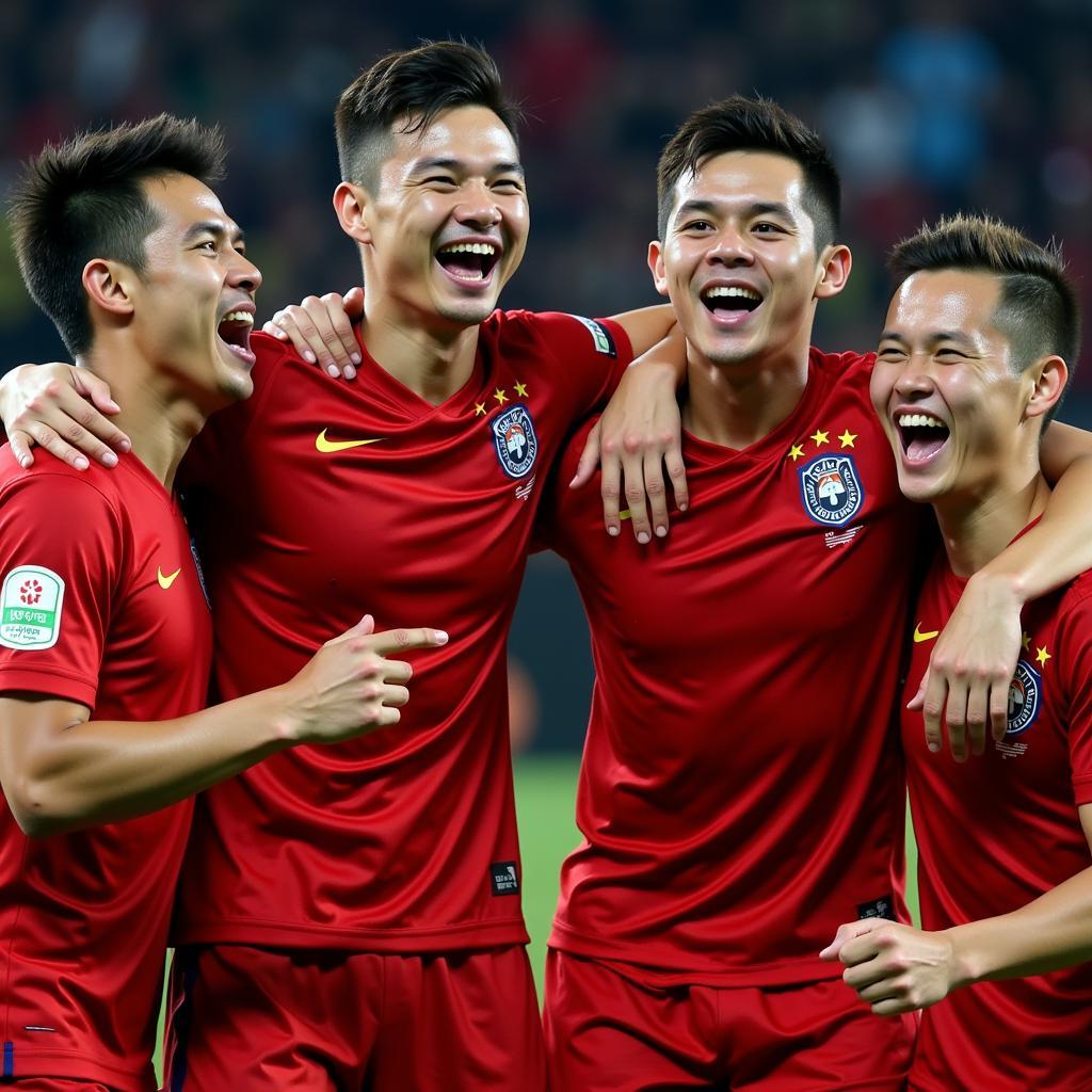 U23 Vietnam 2018 Players Celebrating