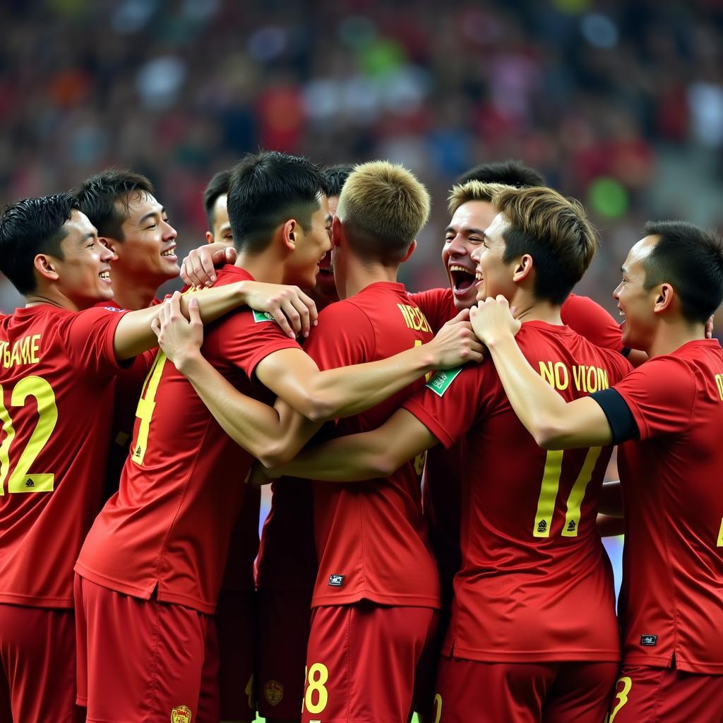 U23 Vietnam Celebrating