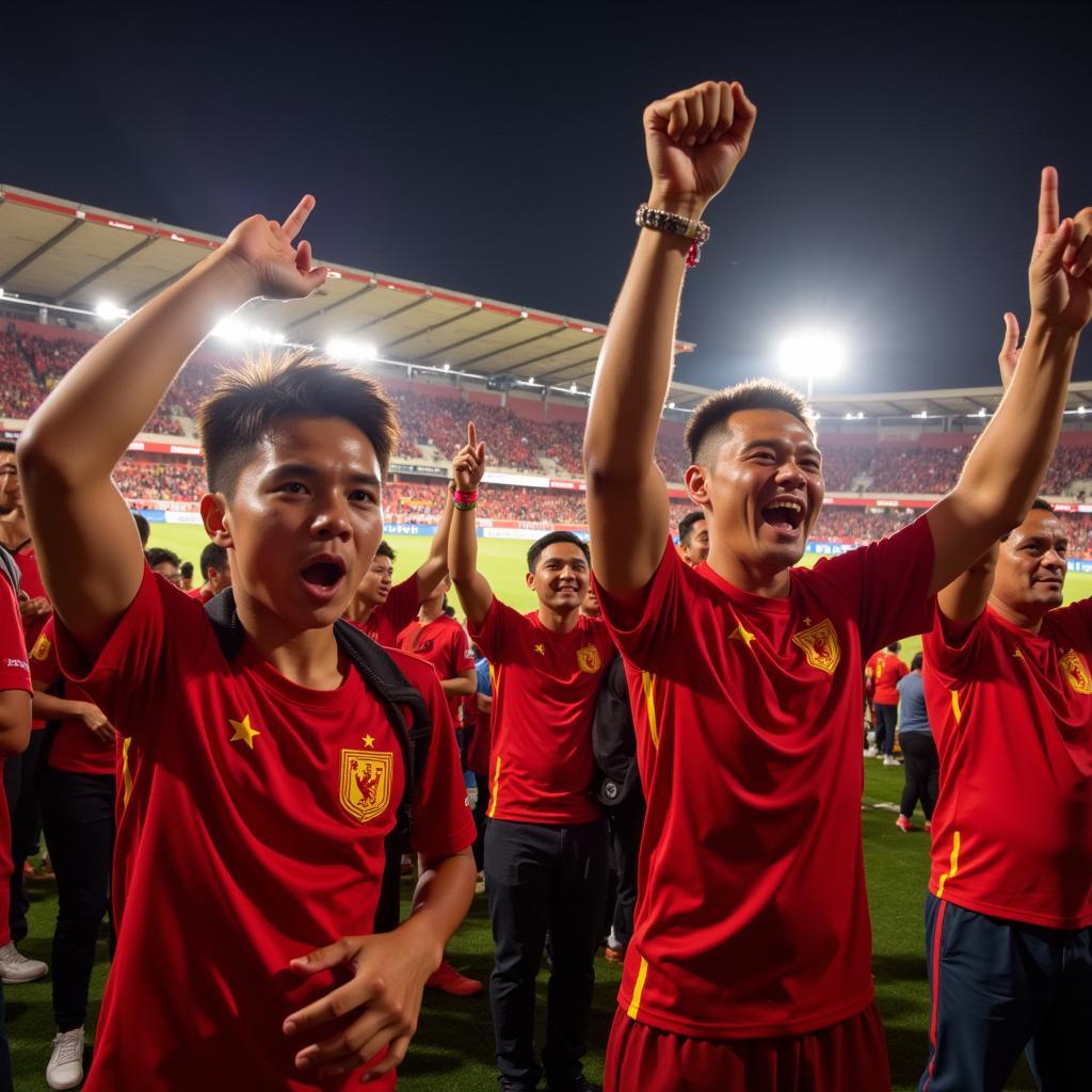 U23 Vietnam Fans Cheering for their Team